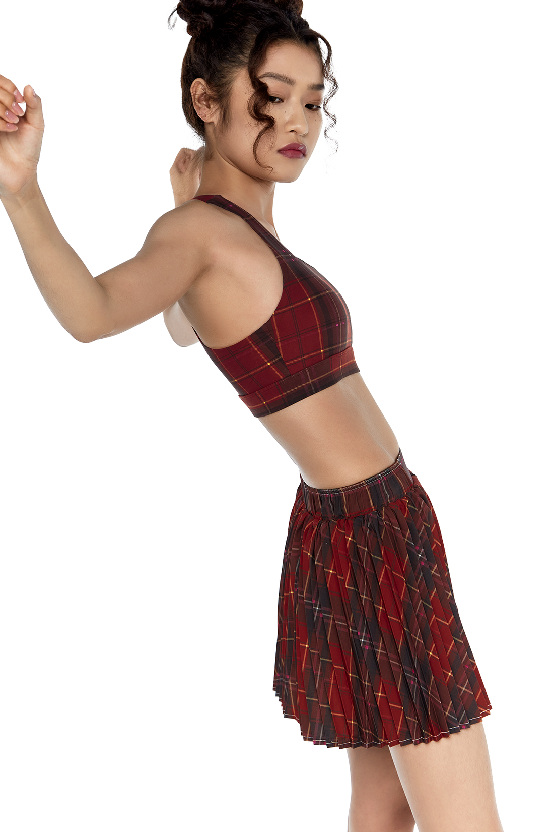 Vintage Red Tartan Sports Skirt