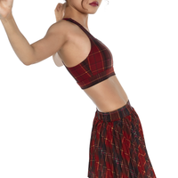 Vintage Red Tartan Sports Skirt