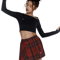 Vintage Red Tartan Sports Skirt