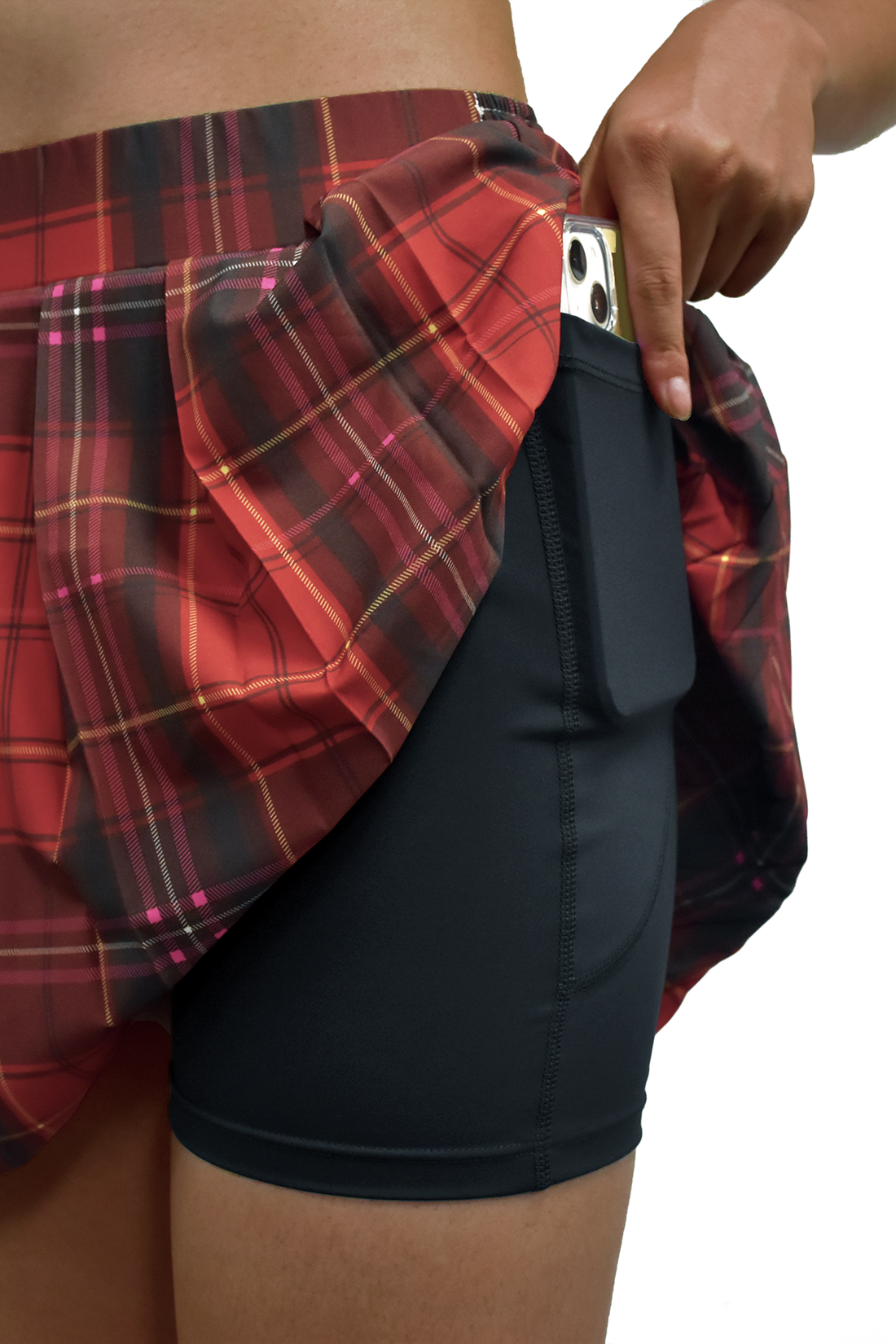 Vintage Red Tartan Sports Skirt